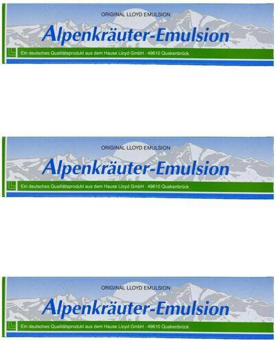 3 x Alpenkräuter-Emulsion Wohltat für alle Menschen 200ml Tube +1 Tubenquetscher - Photo 1/4