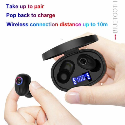 Headset TWS Wireless Earphones Mini Earbuds Stereo Headphones IPX7 for Bluetooth