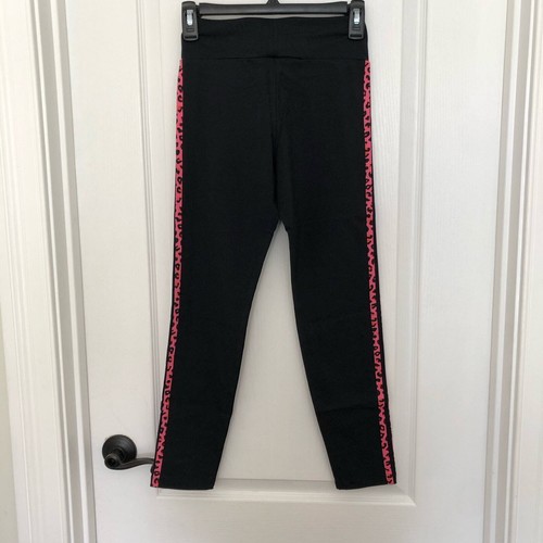 Adidas Original Girl's Leggings Size Medium Black Leopard Stripes Soft Stretch - Picture 8 of 10