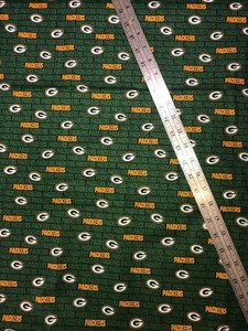 Nfl Green Bay Packers Small Print Cotton Fabric 1 2 Yard 18 By 58 New Ebay
