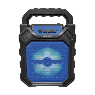 2BOOM Portable Bluetooth Boombox Speaker w/ LED Lights, Aux FM