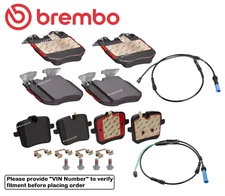 Front & Rear Brake Pad Set OE Brembo Ceramic +Sensor for BMW X5 X6 xDrive40i 45e