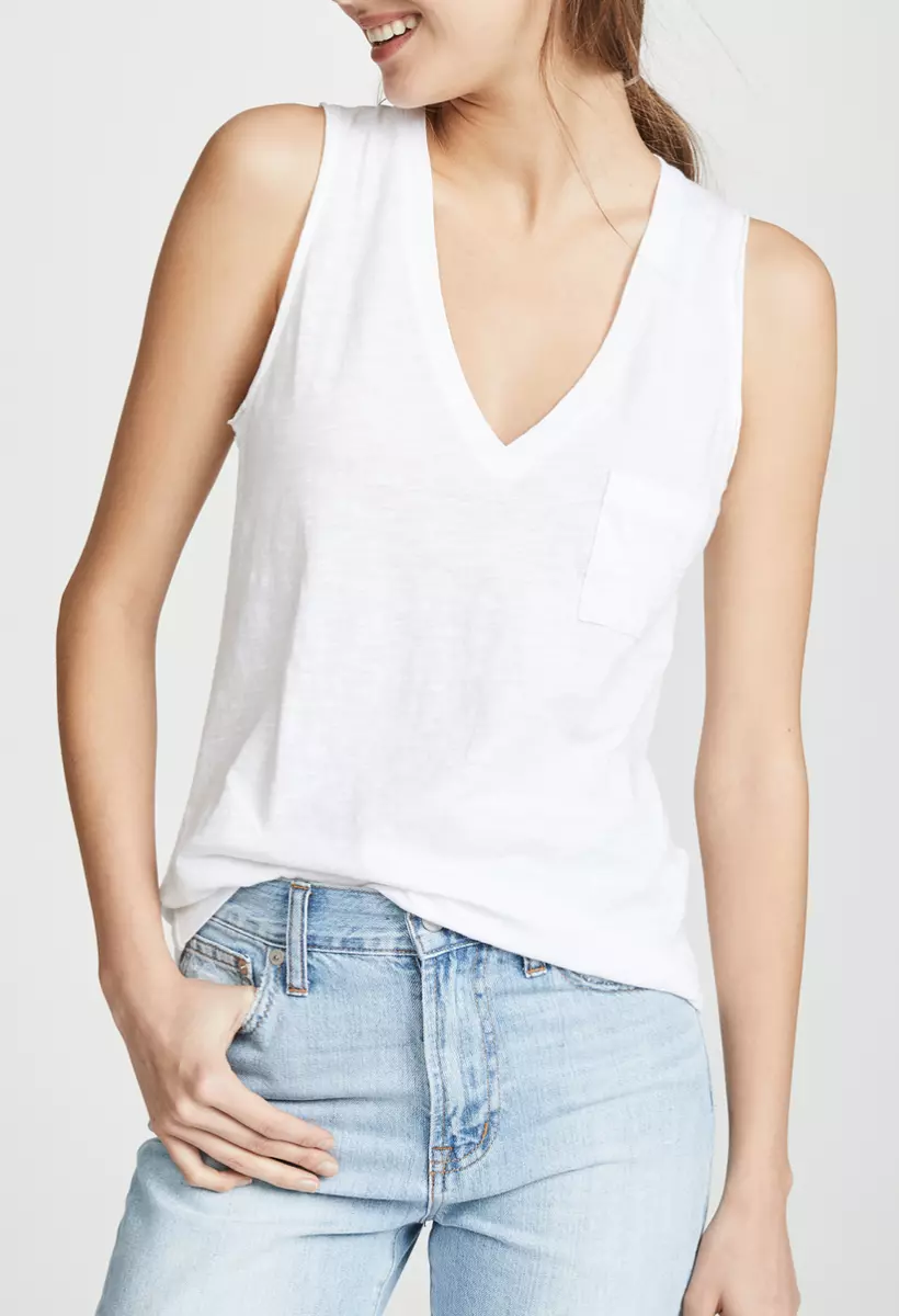 Whisper Cotton V-Neck Tank