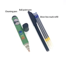 Silver line mark Refill pen+Cleaning pen kit set for cutting leather craft Tool
