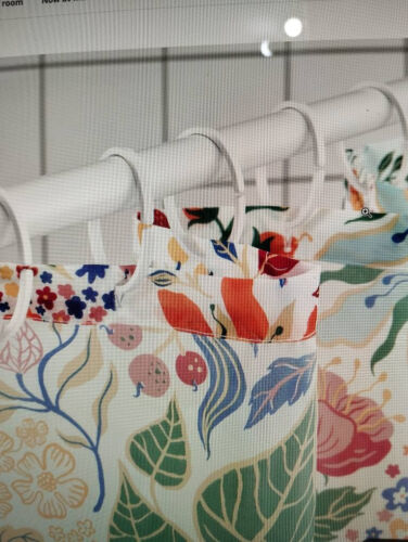 IKEA Strandlummer Cortina de Ducha Floral y Hojas Cottagecore NUEVO 180 x 180 cm - Imagen 4 de 4