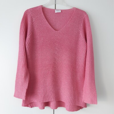 Damenpullover rosa glitzernd Größe L