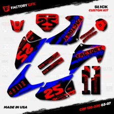 Red Black & Blue USA Slick Racing Graphics Kit fits Honda CRF150 03-07 CRF 150