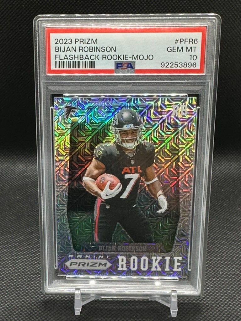 2023 Prizm BIJAN ROBINSON Flashback Rookie RC Mojo #'d 25 PSA 10