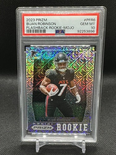 Bijan Robinson [Mojo] #PFR-6 2023 Panini Prizm Flashback Rookie card