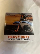 Nilight Soft Loop 1.7”×17" Motorcycle Tie Down Straps Orange 92274V