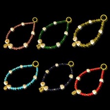 Stress Relief Convenient Unique Beaded Phone Strap Keychain for iPhone 15/15 Pro