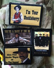 Tombstone Movie LOT of 4 Morale Patch Tactical Military USA Hook Badge Army Flag