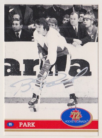 1991-92 Future Trends Brad Park Auto SILVER Autograph 1972 Team Canada