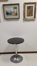 TAVOLO TAVOLINO A FUNGO BAR ALLUMINIO ESTERNO TONDO ROTONDO Anni 70 Vintage