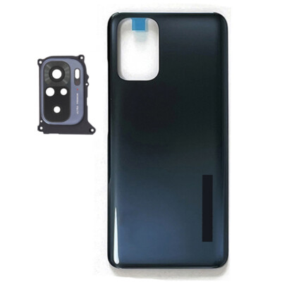 OEM Back Battery Cover+Camera Lens For Xiaomi Redmi Note 10 4G/ Note 10S Black
