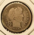 1905-S BARBER DIME -- nice Very Good+ (VG+)