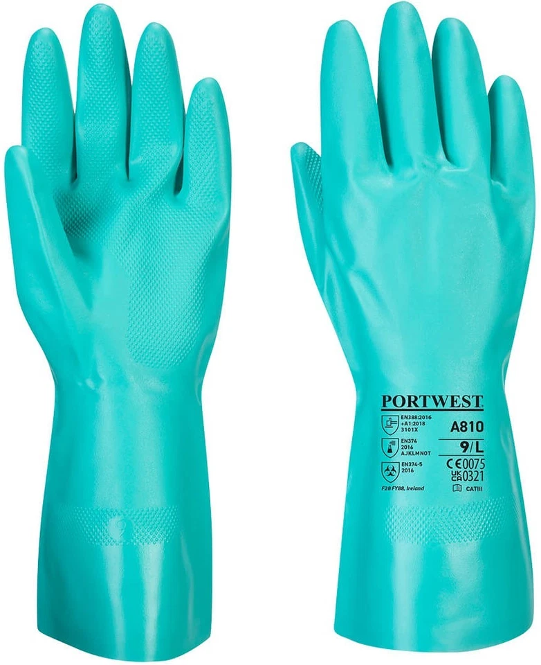 Portwest A810 Nitril Chemie-Schutzhandschuh Arbeitshandschuh- Gr. 7 - 11, 5 Paar - Bild 1 von 1