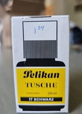 Vintage Pelikan Drawing Ink 1 FL Oz 17 Black 518 Germany For Display