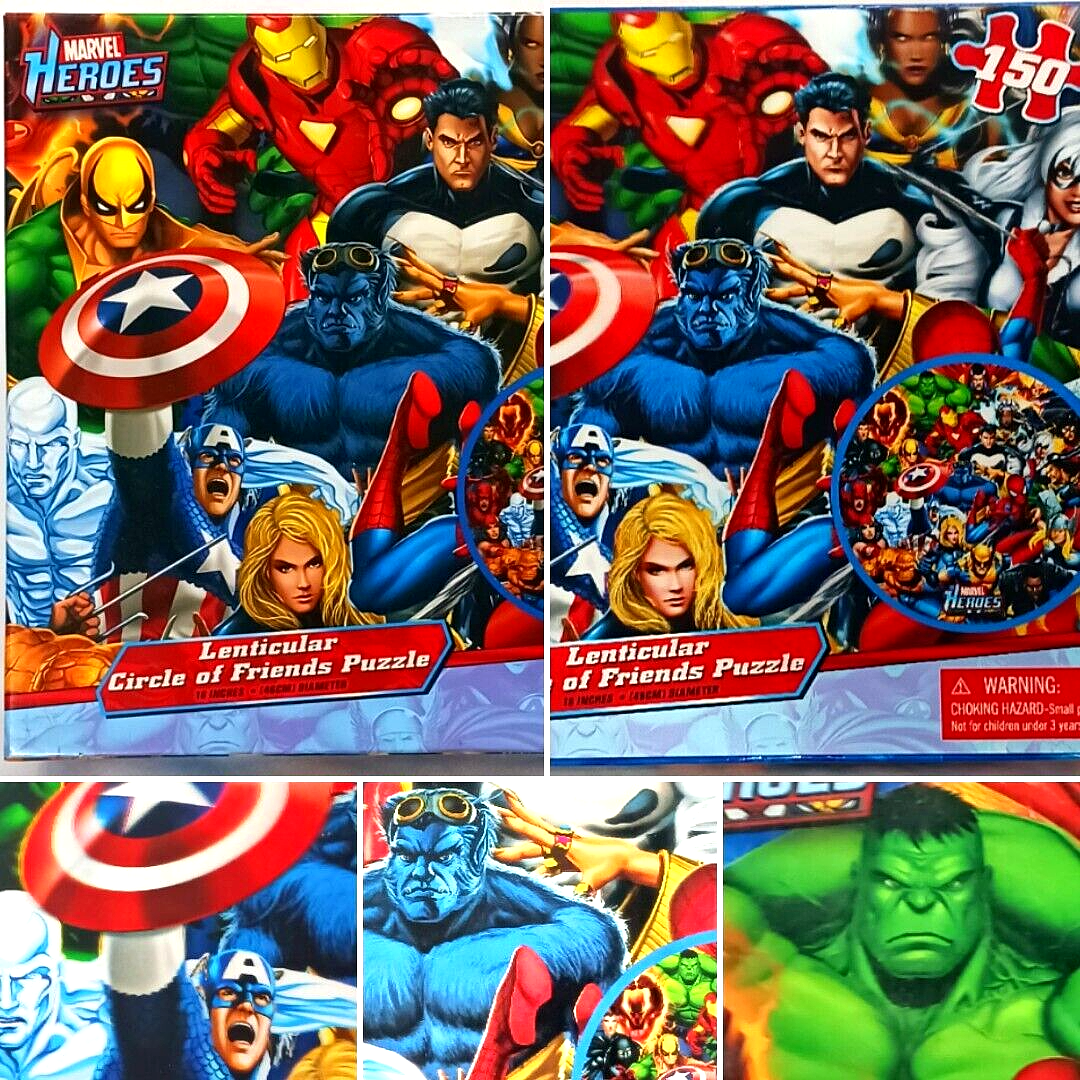 MARVEL HEROES LENTICULAR CIRCLE OF FRIENDS COLLECTIBLE PUZZLE 150
