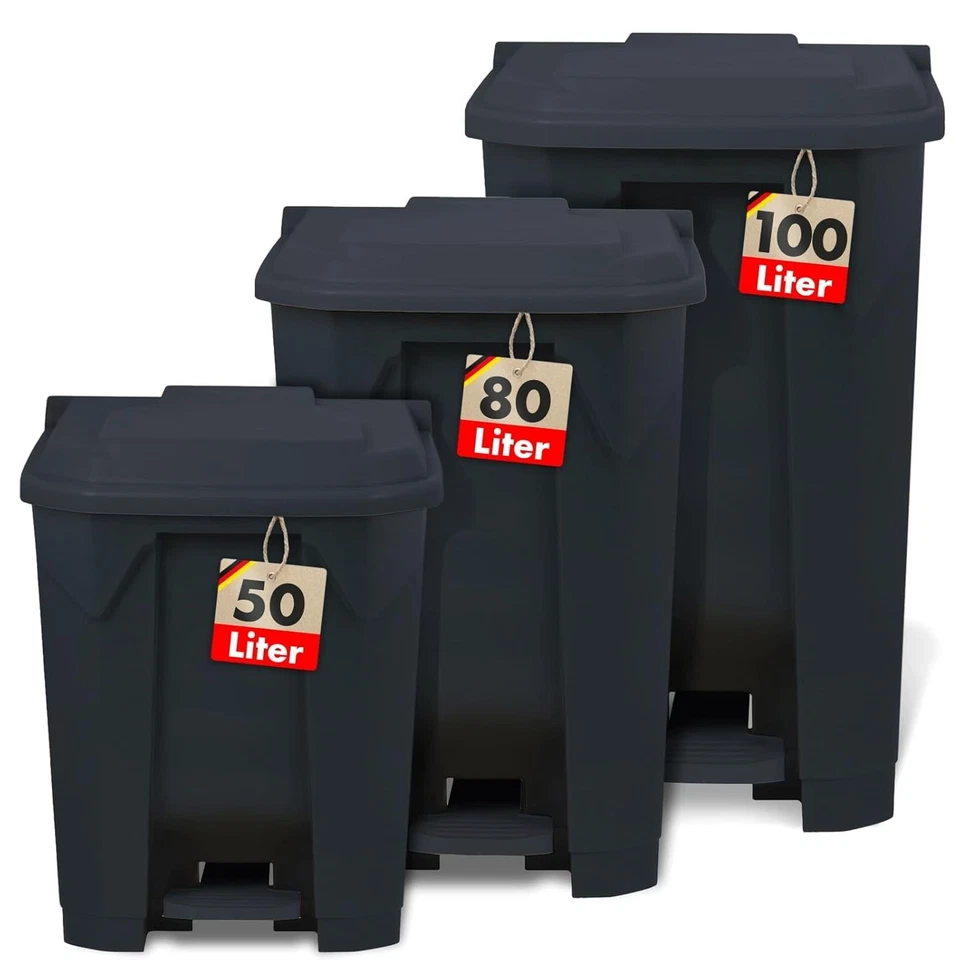 Mülleimer Robuster Step-On Abfalleimer Für Haushalt Büro & Gewerbe 5 Farben Olaf - Bild 3 von 4