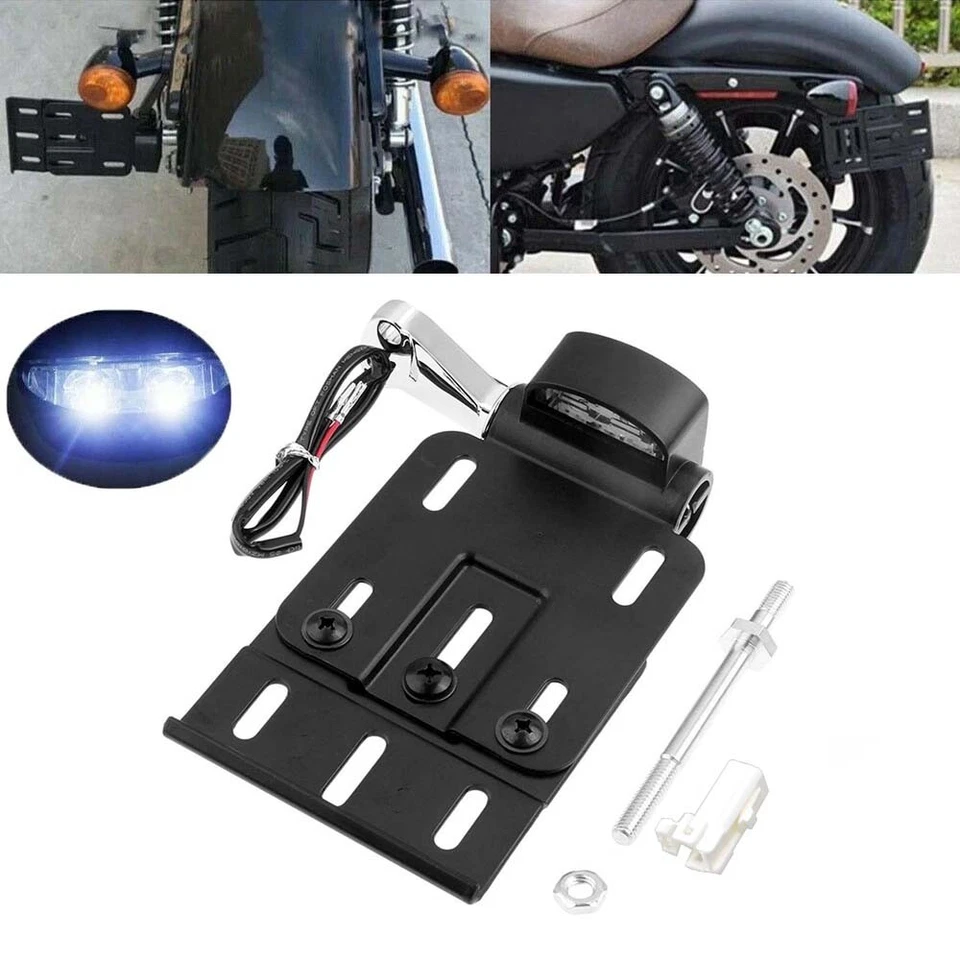 Luz trasera con soporte de matrícula lateral LED para Harley Sportster 1200 883 48 Foto 2 de 4