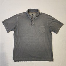 Quicksilver Men's Size 2XL Grey Polo T-Shirt Short Sleeve 100 Cotton Y2K