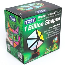 TOSY Magnet Pyramid - 1 Cube Transforms into 1 Billion Shapes, 15 pcs 12 Glow