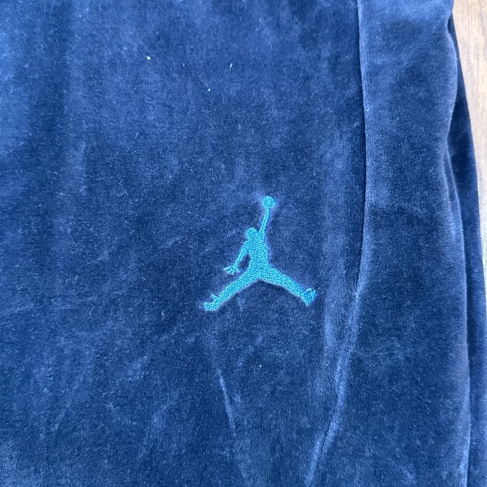 Jordan Pants Mens 3XL Blue Lightweight Velour Stretch Track Jogger Jumpman Nike - Image 3 of 4