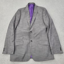 Ben Sherman Blazer Mens 42L Gray Suit Jacket Sport Coat