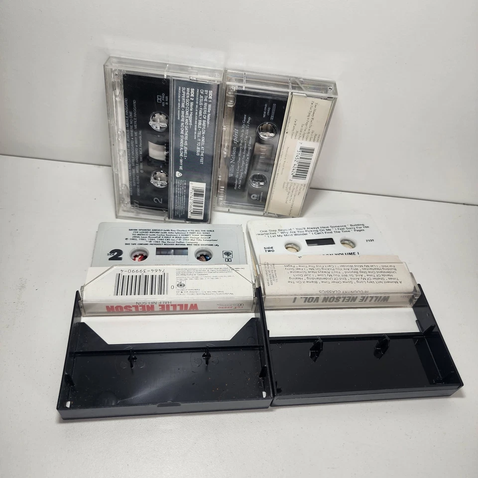 Willie Nelson Casset Tape Bundle, Great Condition 4 Items Foto 3 de 3