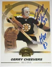 GERRY CHEEVERS SIGNED 23-24 UD BOSTON BRUINS CENTENNIAL SET CARD AUTOGRAPH "HOF"