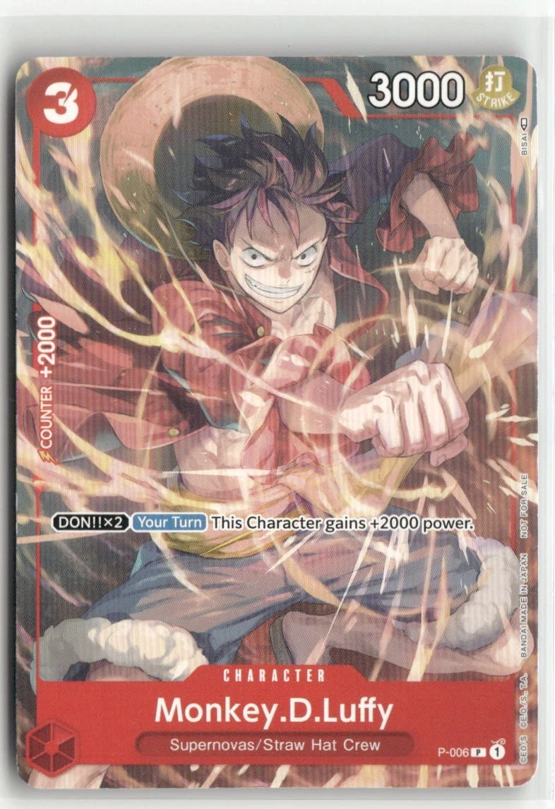Monkey.D.Luffy-P-006 P-006 One Piece Promotion Cards for sale | eBay