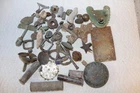 LOT OF DUG ITEMS FROM OLD HOUSE SITE FOUND WITH METAL DETECTER