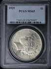 1925 $1 Peace Dollar PCGS MS65