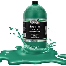 Pouring Masters Aqua Metallic Pearl 64oz Bottle Water-Based Acrylic Paint