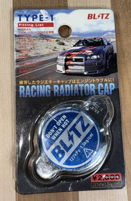 #ad BLITZ Racing High Pressure Radiator Cap Type 1 Blue Genuine JDM JAPAN New $49.95