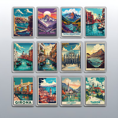 Acryl Reise Stadt Urlaub Kühlschrankmagnet - Souvenir Geschenk Kühlschrank Dekoration