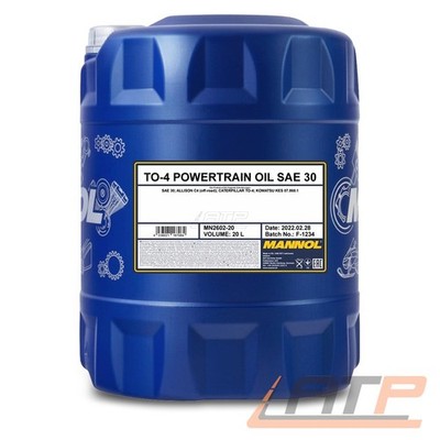 MANNOL 20 L TO-4 POWERTRAIN SAE 30 GETRIEBEÖL HYDRAULIKÖL FÜR CATERPILLAR TO-4  