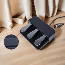 3 Pedal Triple Pedal Unit for Electric Pianos Keyboards MIDI Controllers