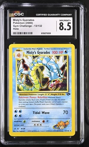 CGC 8.5 Misty's Gyarados 2000 Gym Challenge 13/132 Holo Pokemon Card