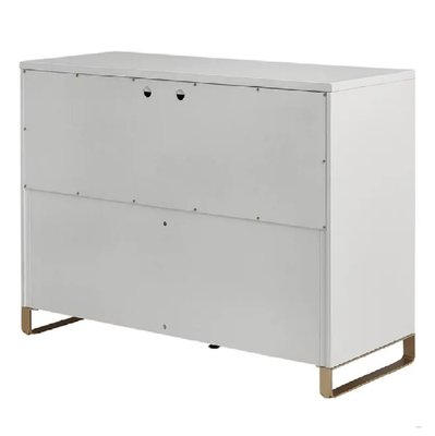 MoDRN 62564563 Glam 6 Drawer Dresser, Bianca White with Satin Brass | eBay