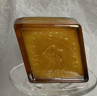 Boyd Crystal Art Glass Peanut Butter Logo Glows