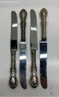 International Wild Rose Sterling Silver Handled Dinner Knives 308 Grams