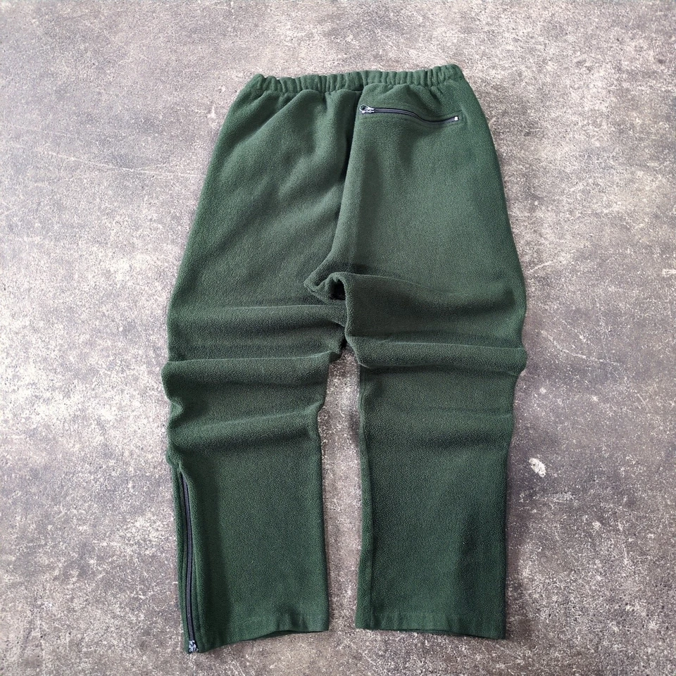 Pantalones deportivos vintage de lana Cabela's para hombre L verdes con cremallera al tobillo bolsillos al aire libre años 90 Foto 3 de 4