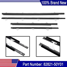 NEW 4 Door Black Belt Line Rubber Seal Fits For 1990-1994 Nissan Sentra Sedan US