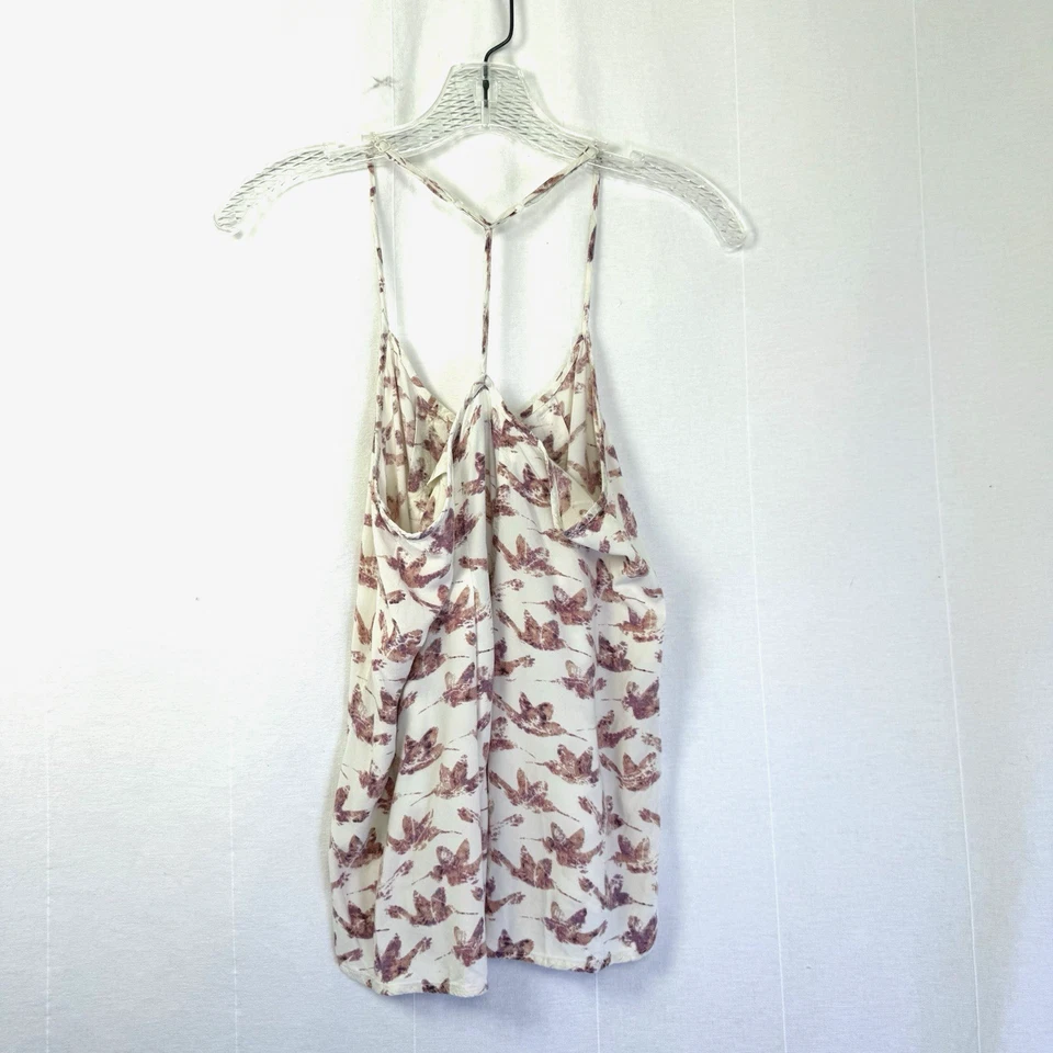 Camiseta sin mangas plisada ajustable con estampado de colibríes talla Mudd Top Juniors Foto 4 de 4