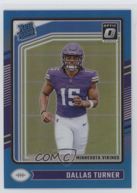 2024 Panini Donruss Optic Rated Aqua Prizm /299 Dallas Turner #224 Rookie RC 1o2