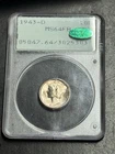 1943 D Mercury Silver Dime PCGS MS64 FB CAC OGH Rattler Full Bands Coin (3548)