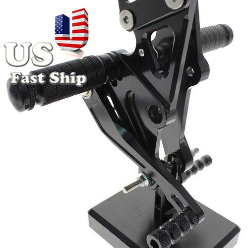Juego trasero estriberas delanteras de carreras Fit Yamaha MT-07 2013 2014 2015 2016 2017 NEGRO EE. UU. - Imagen 5 de 10