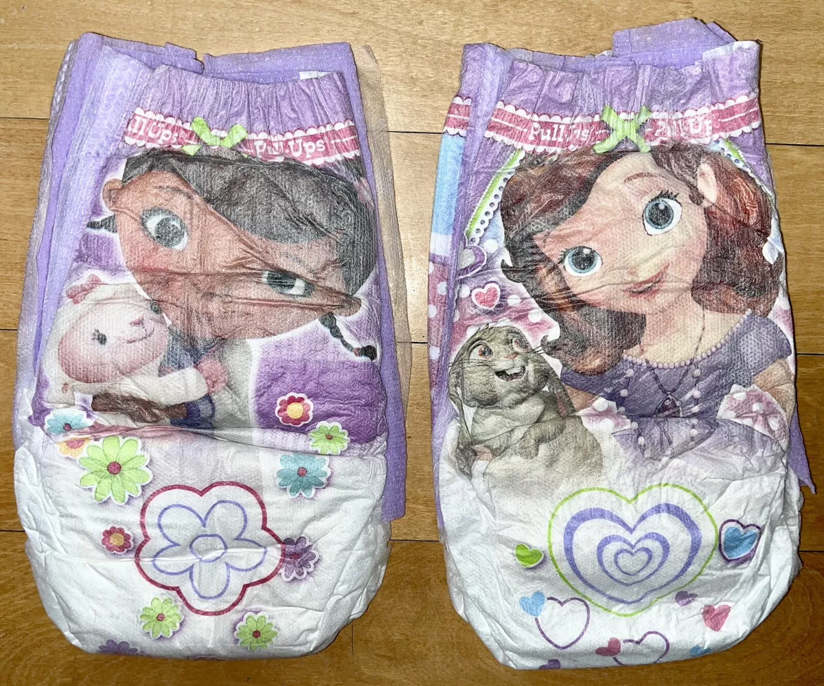 Vintage 6ct Huggies Pull Ups Girls 4 5T Training Pants Diaper 2015 Design SAMPLE